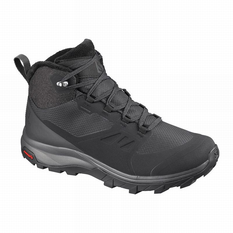 SALOMON OUTSNAP CLIMASALOMON™ WATERPROOF Philippines - Women's Winter Boots - Black | 893015-FOS